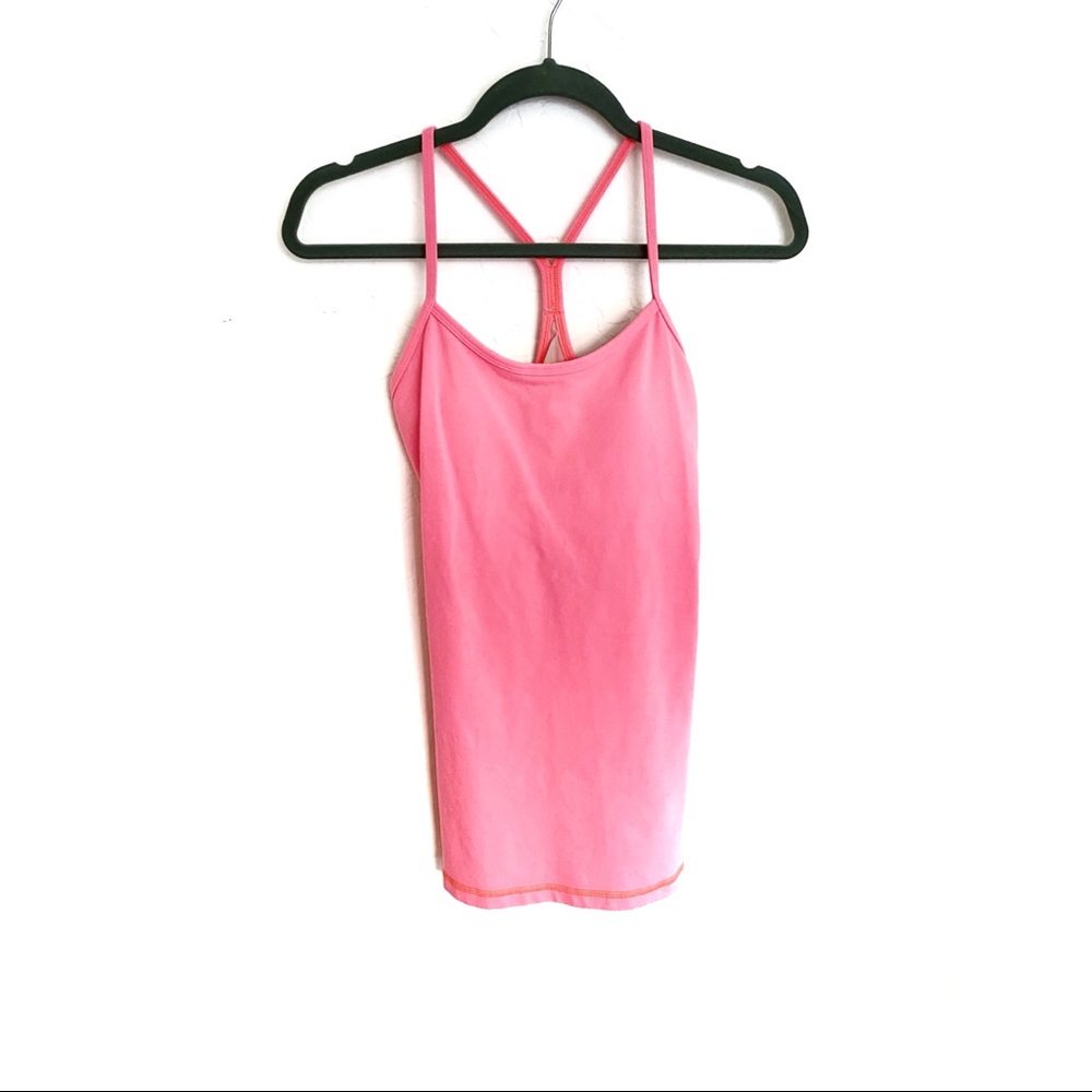 Lululemon Power Y Tank in Electric Coral Size…